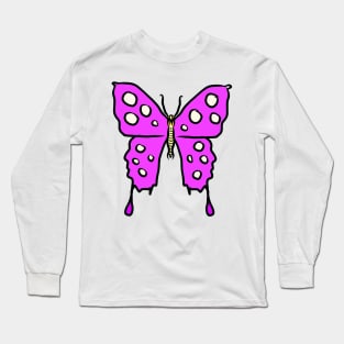 Pink Butterfly Long Sleeve T-Shirt